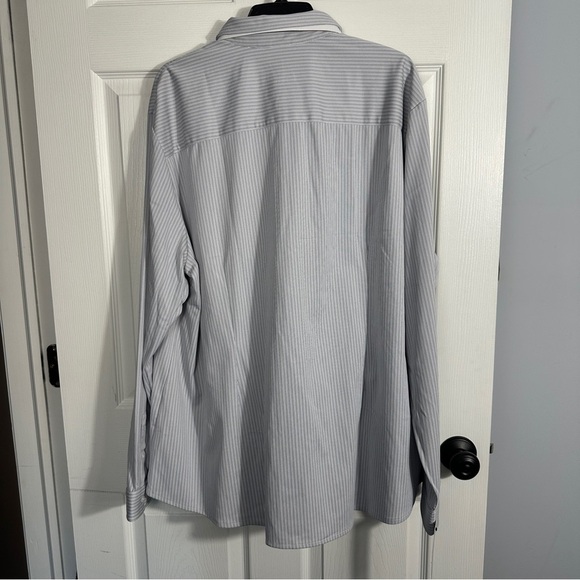 NEW Chef Works Contemporary Collection 3XL men's button front shirt, stripe - Picture 9 of 9